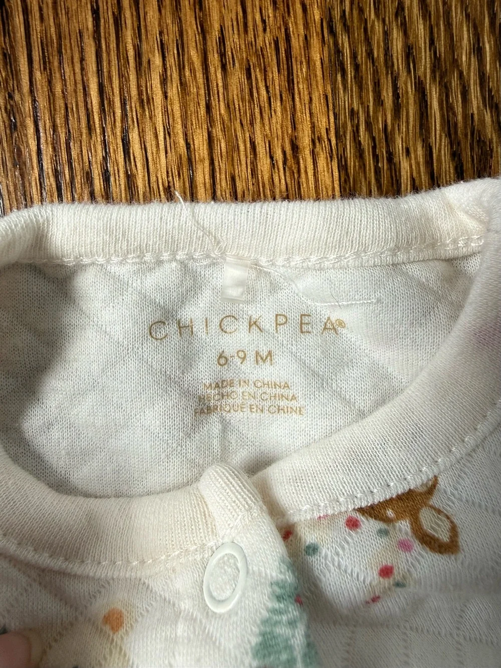 Baby 6-9 Months Christmas Quilted Footed One-Piece Pajama